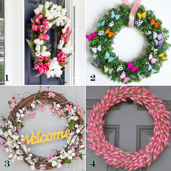 DIY spring wreaths